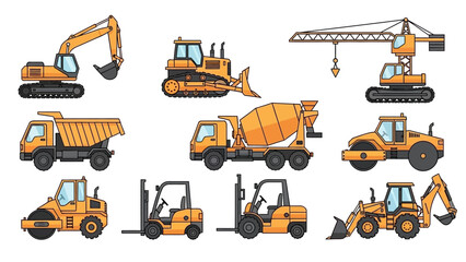 Collection of Heavy Construction Machinery Vehicles 2. © Kiat  yat