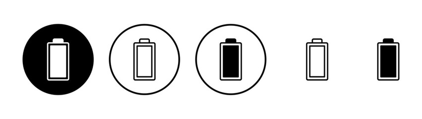 Battery icon vector. battery Charging sign. battery charge level