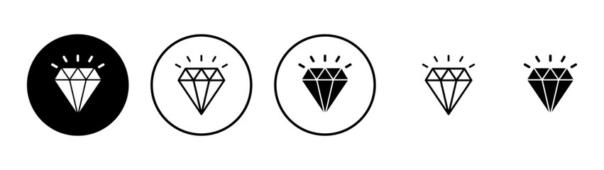 Diamond icon vector. diamond gems sign and symbol