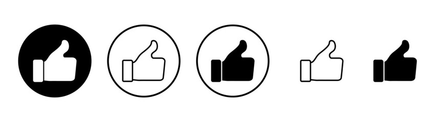 Obraz premium Like icon vector. Thumbs up sign and symbol. Hand like