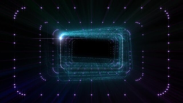 Tunnel Box rectangle dot line space background