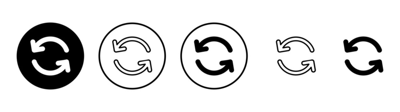 Refresh icon vector. Reload sign and symbol. Update icon.