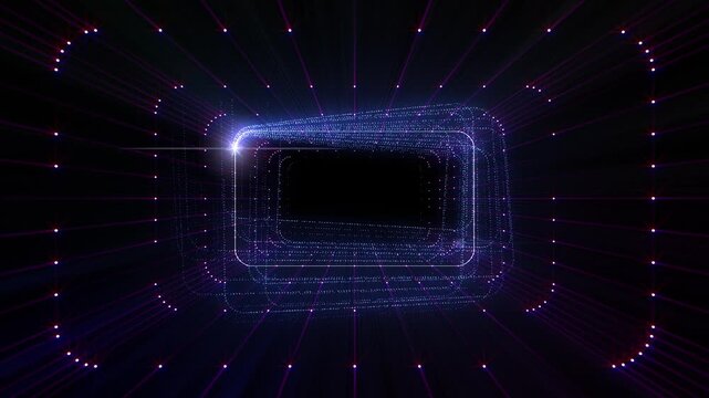 Tunnel Box rectangle dot line space background