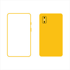 Yellow phone case and screen protector