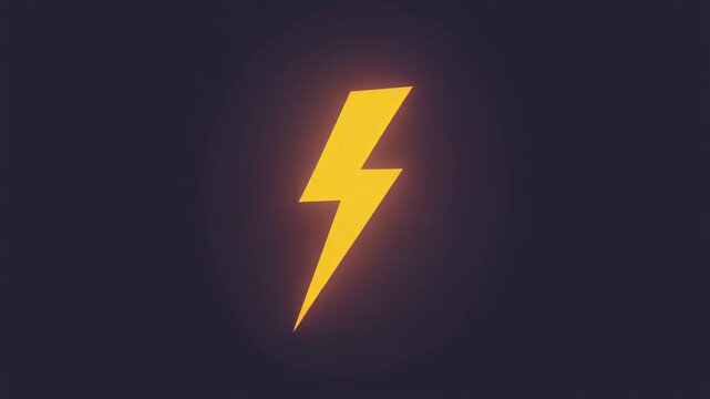 Yellow lightning bolt icon on dark background.