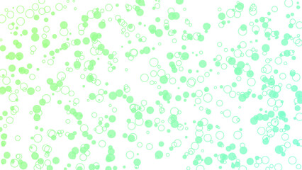 Abstract Background with Floating Green Bubbles on White