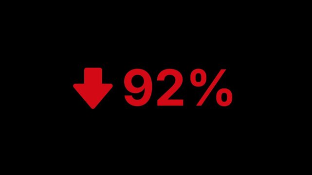 92 Percent Decline Animation