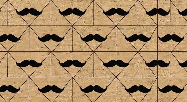 mustache pattern design, seamless background