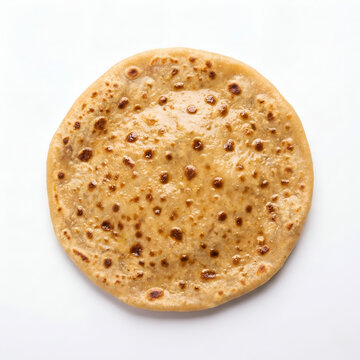 premium puran poli top view isolated on white background for gudi padwa and holi festive sales marketing and restaurant promotion concept