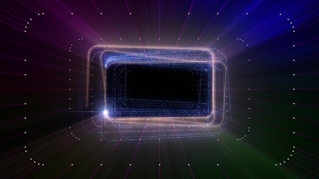 Tunnel Box rectangle dot line space background