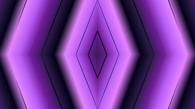 Geometric Neon Abstract in Violet: A striking, symmetrical composition of diamond shapes in a gradient of violet and purple hues. A modern design ideal for digital backgrounds, futuristic concepts.