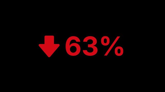 63 Percent Decline Animation