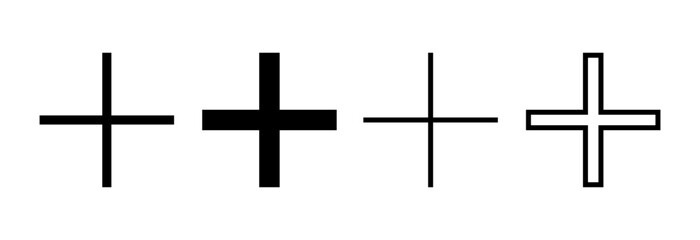 Plus Icon vector illustration. Add plus sign and symbol