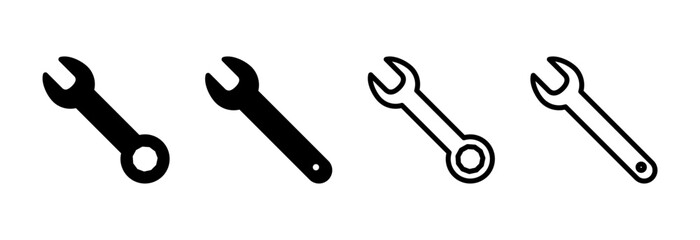 Naklejka premium Wrench icon vector illustration. repair icon. tools sign and symbol