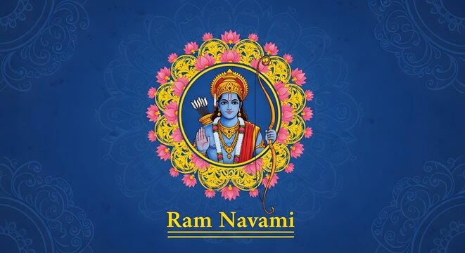 Ram navami festival lord rama celebration background
