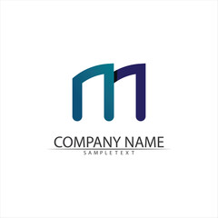 M Letter Logo Template