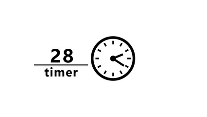 Countdown clock timer number illustration. Timer clock number concept.