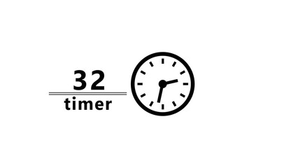 Countdown clock timer number illustration. Timer clock number concept.