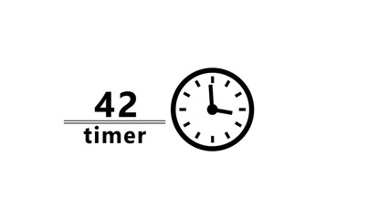 Countdown clock timer number illustration. Timer clock number concept.