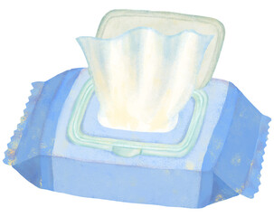 ウェットティッシュのイラスト