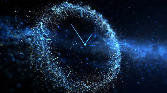 A stunning digital art depiction of a clock