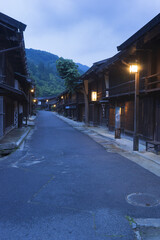夕暮れの妻籠宿