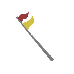 vector illustration of a burning match