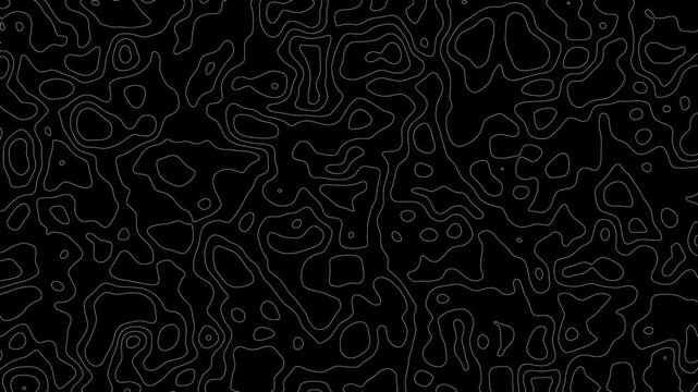 Topographic map background with white contour lines on black abstract for and digital projects abstract background