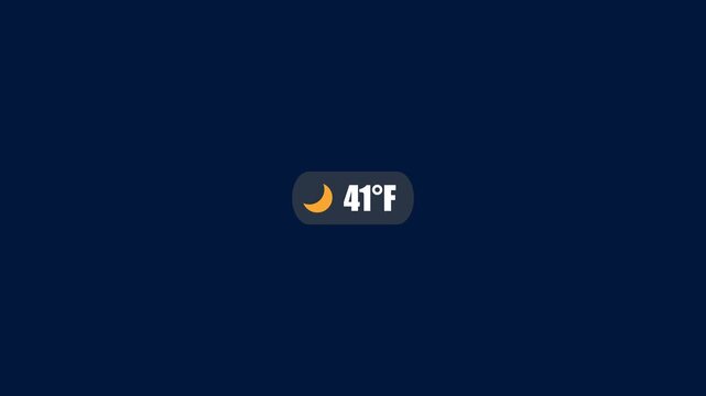 Weather forecast display with temperature at night temperature display nighttime weather widget temperature moon phase