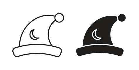 Sleeping Hat icon vector Illustration logo template pack