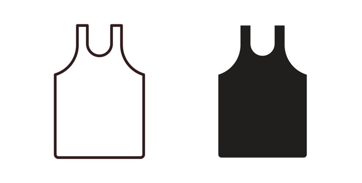 Sleeveless shirt icon vector Illustration logo template pack