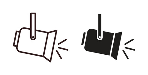 Spotlight icon vector Illustration logo template pack