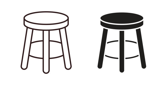 Stool icon vector Illustration logo template pack