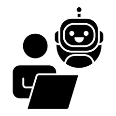Naklejka premium interaction Solid icon