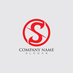 Fototapeta premium Business corporate S letter logo