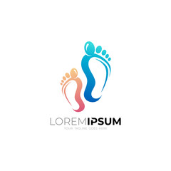 logo of the soles of an adult and a child's feet walking together