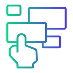 Obraz premium interaction Line Gradient Icon