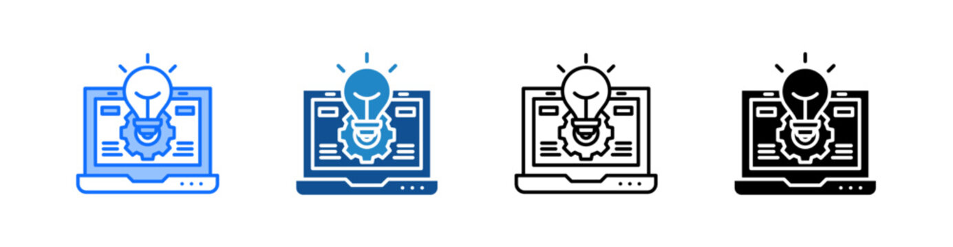 Web Development Multiple Style Icon Set 