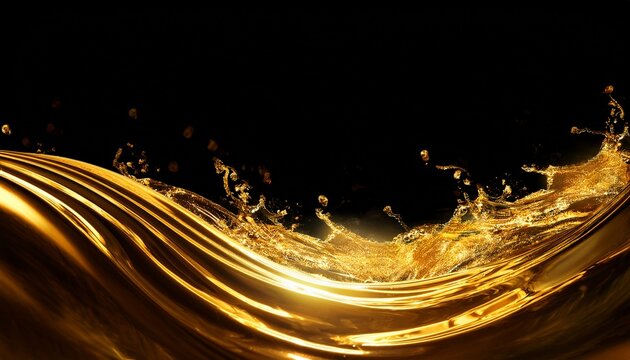 Gold Goldene Wasser Welle Dynamisch Spritzig Tropfen Wirbeln Flussig Vorlage Und Hintergrunde Wirbel Kraftvoll Leuchtend Lebendig Energie Geladen Metallisch Honig Glanzend Rein Reichtum Luxus Edel