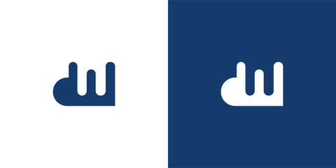 Fototapeta premium Letter D W Logo Design for Modern and Professional Branding