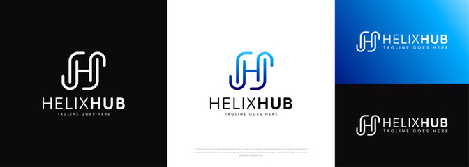 Modern Letter H Logo Design Minimal Corporate Initial Monogram Brand Identity