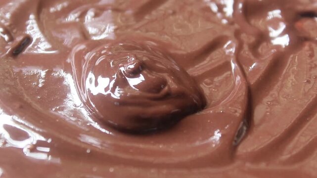 close up of chocolate dripping