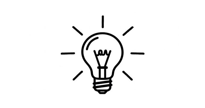 Black and white light bulb icons.