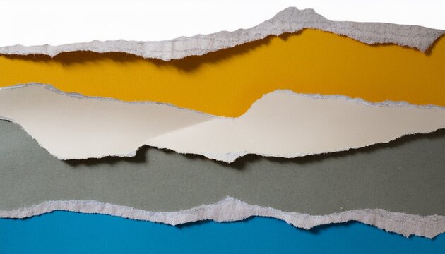 Ripped Torn Paper Edges Isolated On Transparent Background