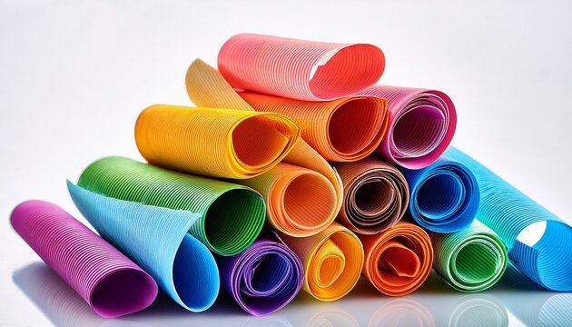 A Pile Of Colorful Rolled Paper Strips