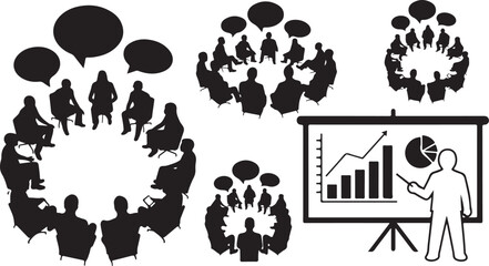 Obraz premium Financial icons and symbols for business and investment concepts