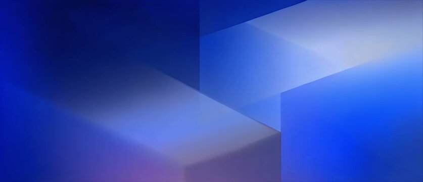 Looping abstract background deep blue gradient light geometric shape modern texture digital design smooth pattern minimal style elegant atmosphere for creative presentation banner with soft blue