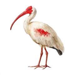 Obraz premium Ibis bird illustration animal white.