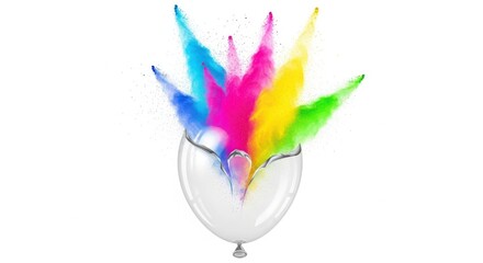 A vibrant and colorful illustration of a broken light bulb