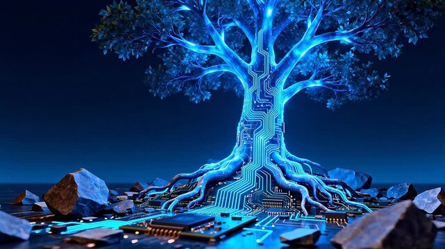Tree with circuit board design